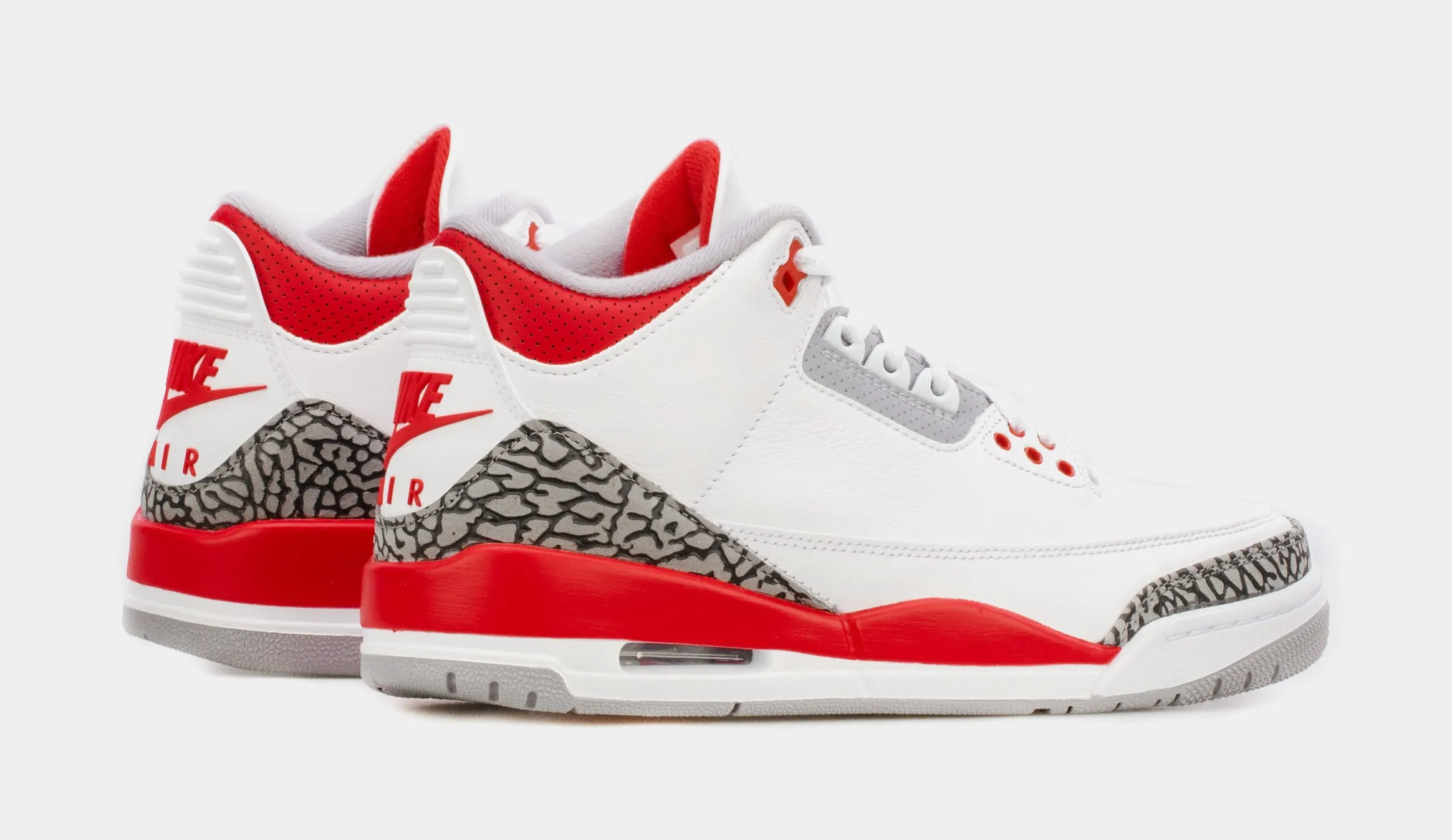 Air Jordan 3 OG Fire Red Mens Lifestyle Shoes (Red/White)