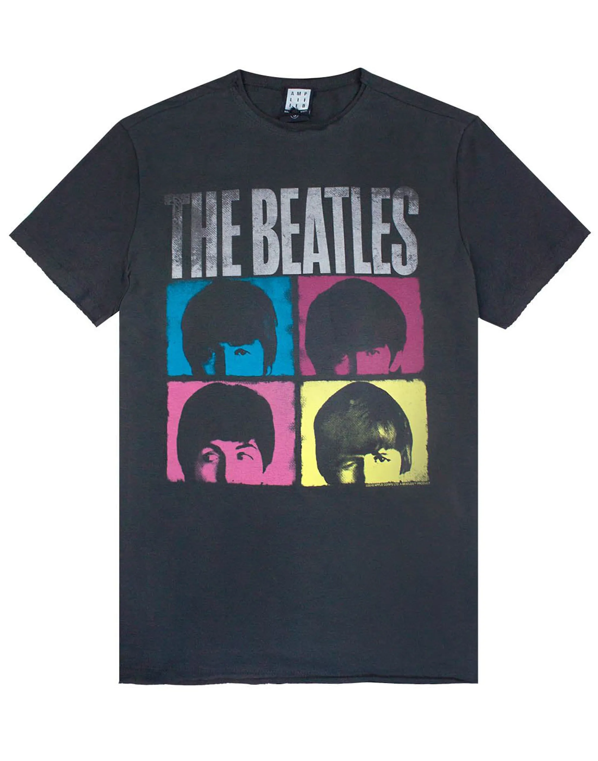 Amplified Clothing The Beatles Distressed Graphic Mens Grey Short Sleeved T-Shirt