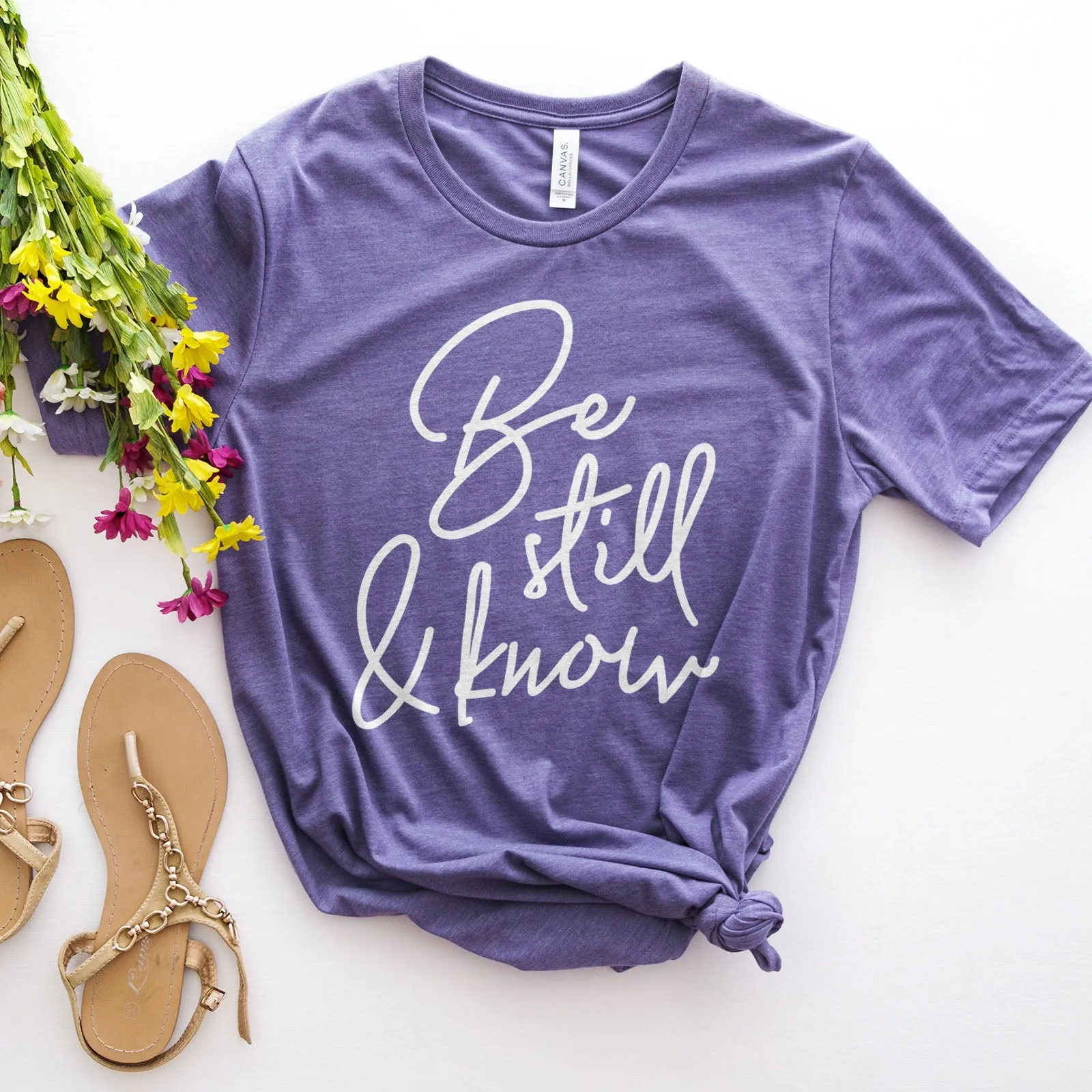 Be Still & Know Tee Shirts For Women - Christian Shirts for Women - Religious Tee Shirts