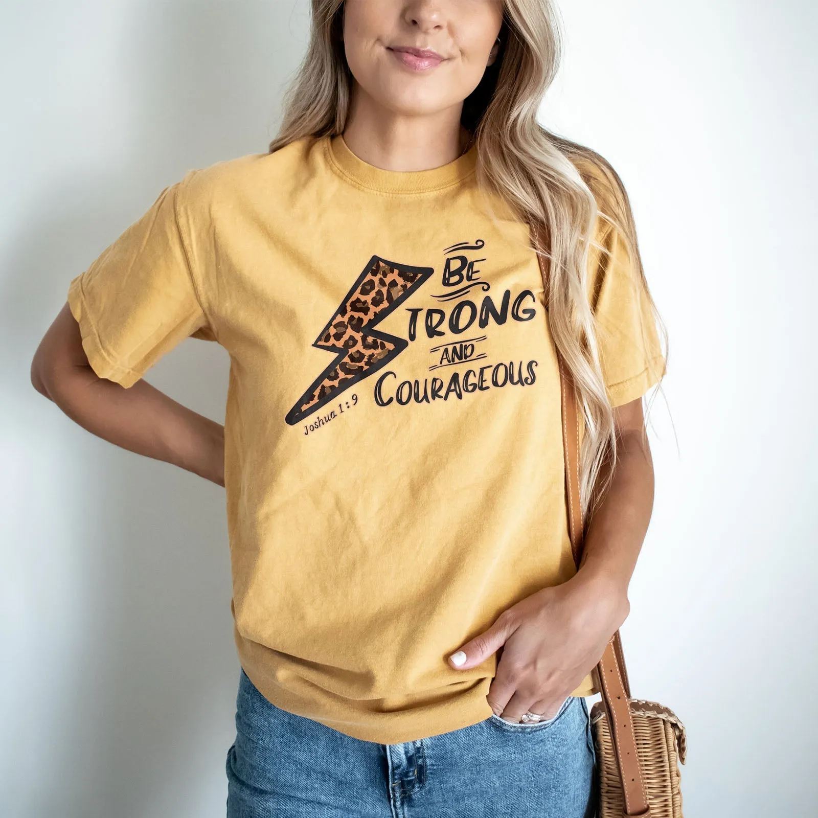 Be Strong and Courageous Tee Shirts For Women - Christian Shirts for Women - Religious Tee Shirts