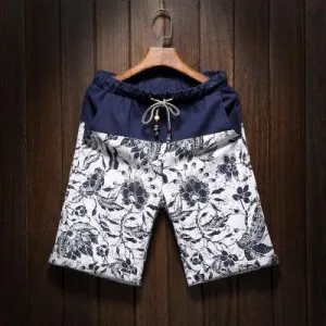 Bermuda Shorts Loose Straight Casual Floral  Bermuda Shorts