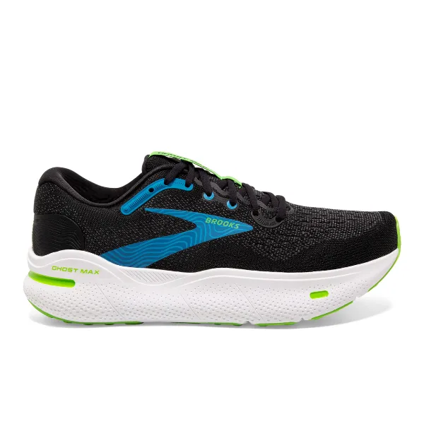 Brooks Men's Ghost Max Wide Black/Atomic Blue/Jasmine