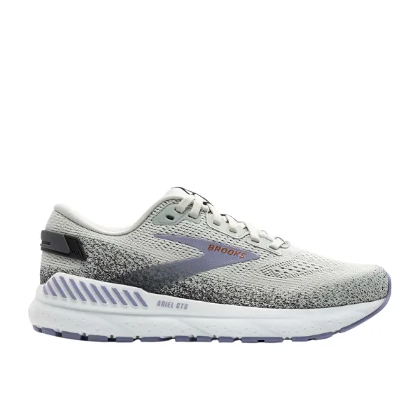 Brooks Womens Ariel GTS 24 Grey/Purple Wide