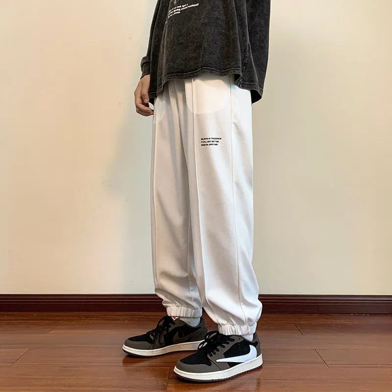 Casual Drawstring Tapered Loose Fit Knitted Sweatpant