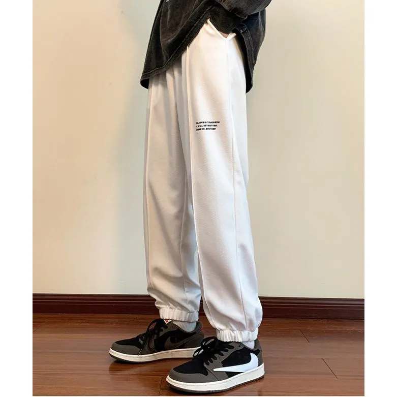 Casual Drawstring Tapered Loose Fit Knitted Sweatpant