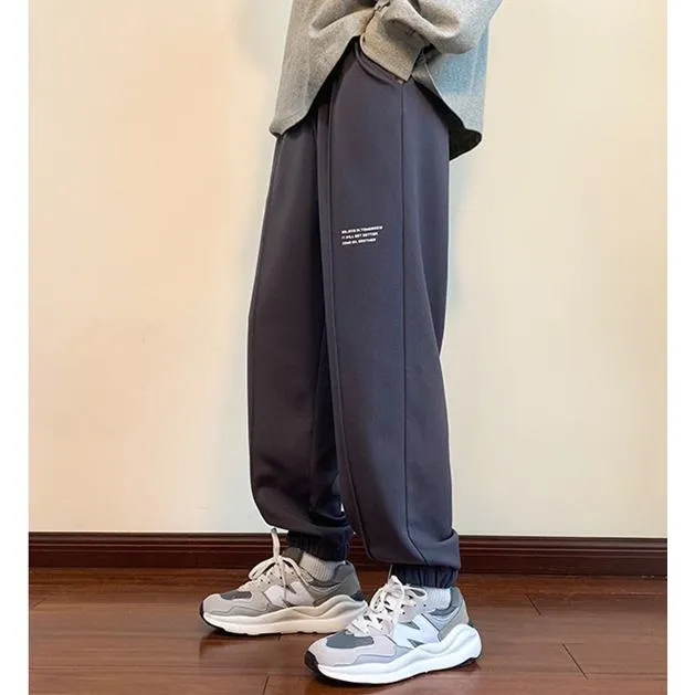 Casual Drawstring Tapered Loose Fit Knitted Sweatpant