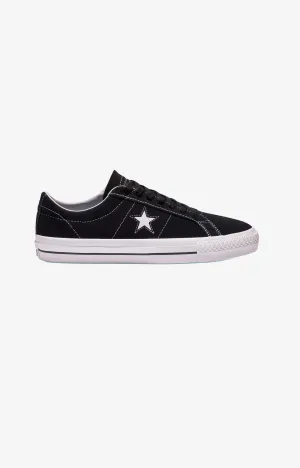 Converse One Star Pro Suede Low Mens Shoe, Black