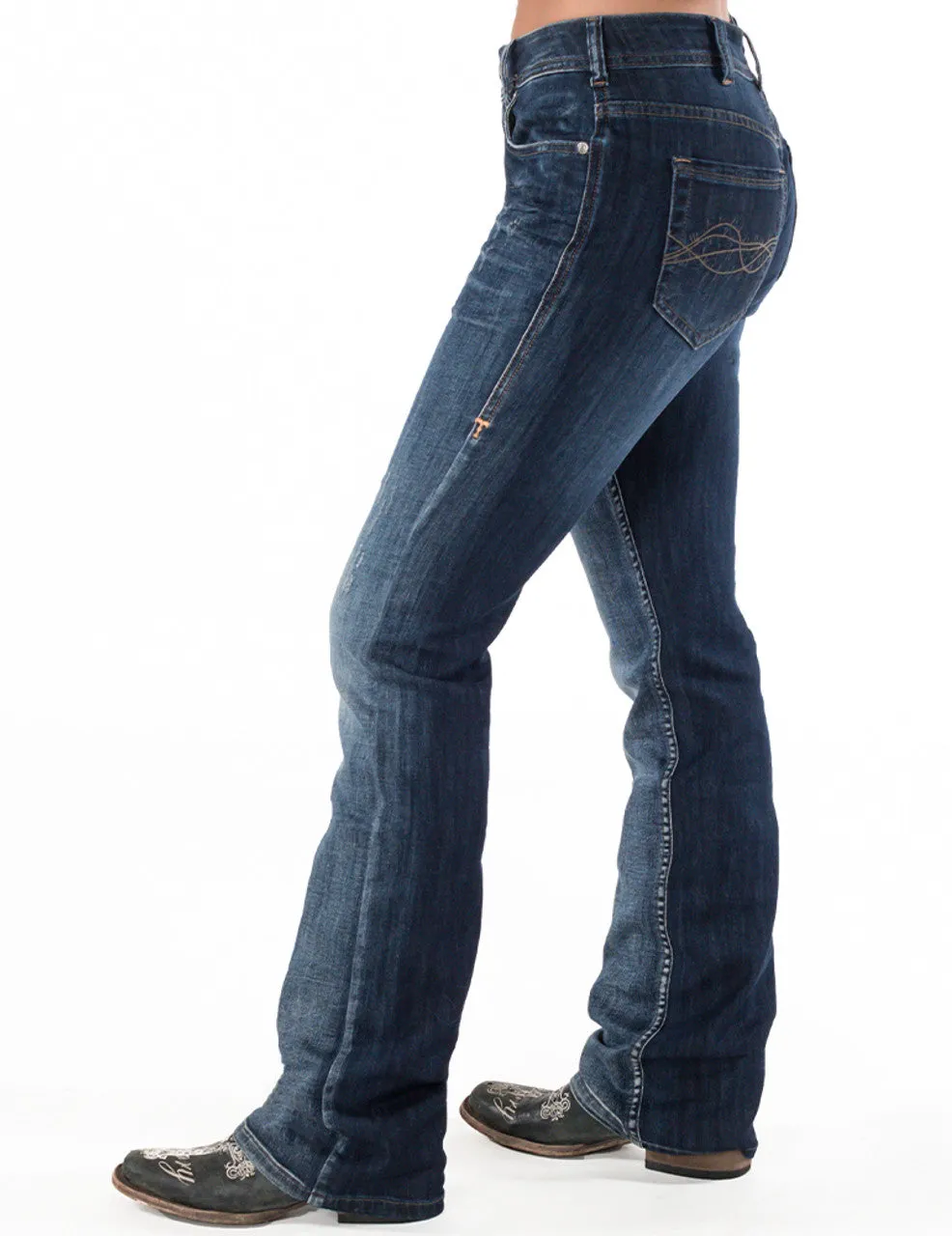 Cowgirl Tuff Ladies Jeans - Natural Waist - Sun Dance'n