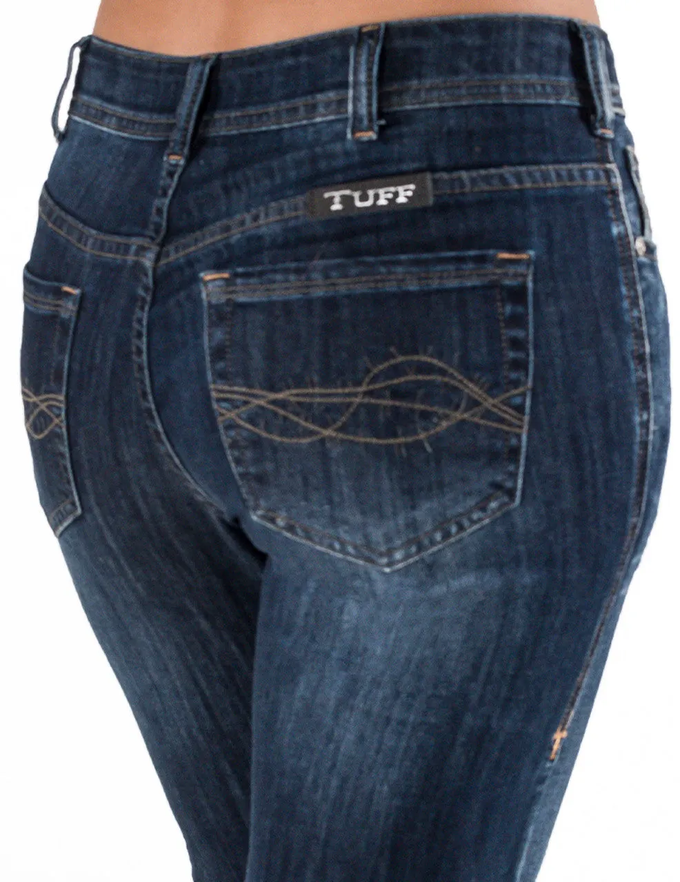 Cowgirl Tuff Ladies Jeans - Natural Waist - Sun Dance'n