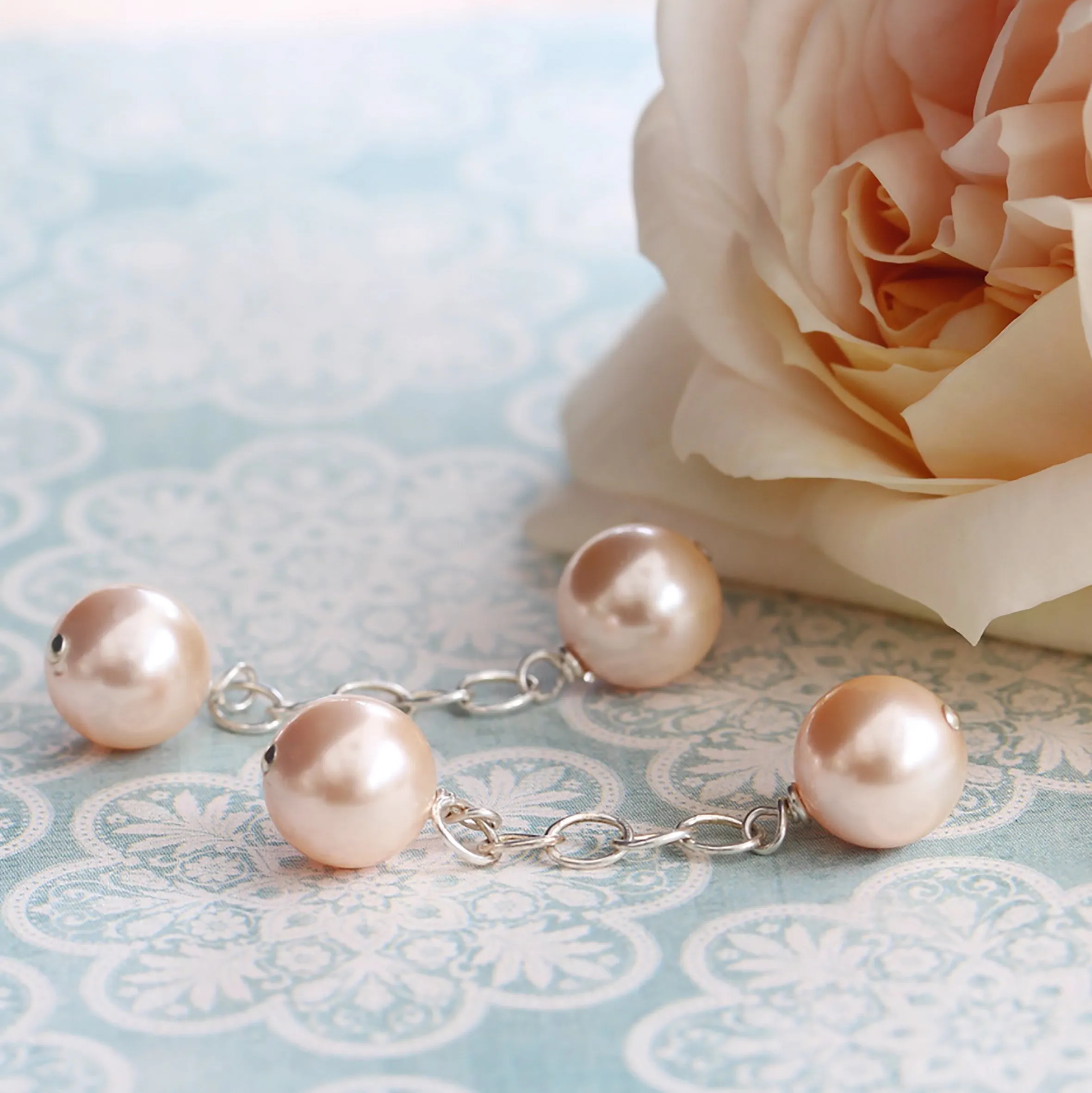 Crystal Pearl Cufflinks