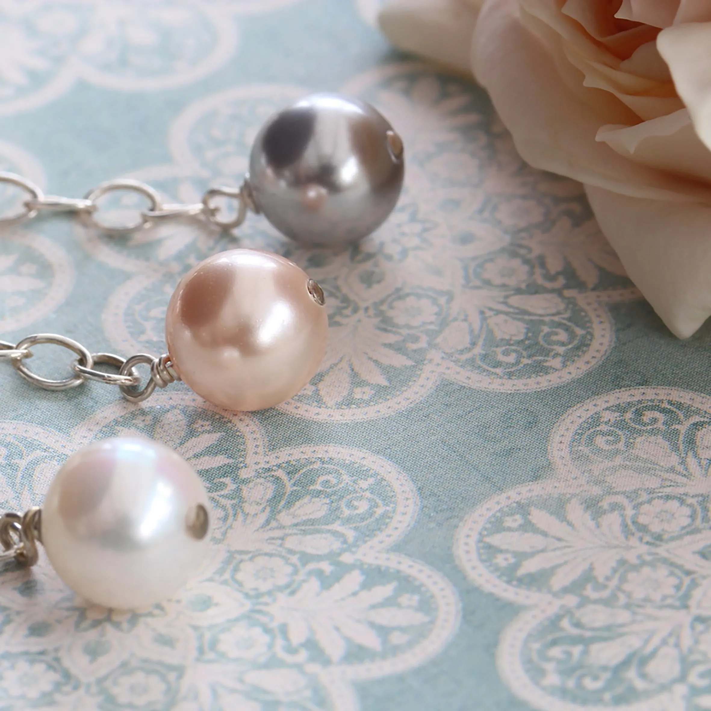 Crystal Pearl Cufflinks