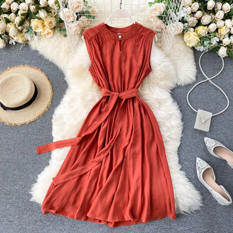 Cute A line short dress summer dress     S368