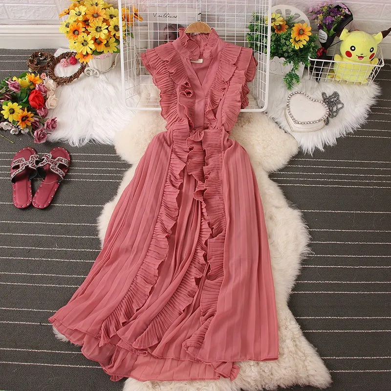 Cute v neck dress A line fashion dress    S360