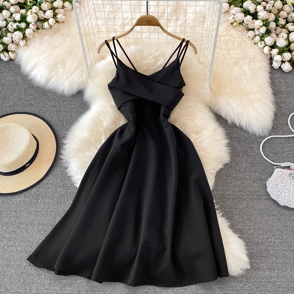 Cute v neck short dress A line fashion dress    S480