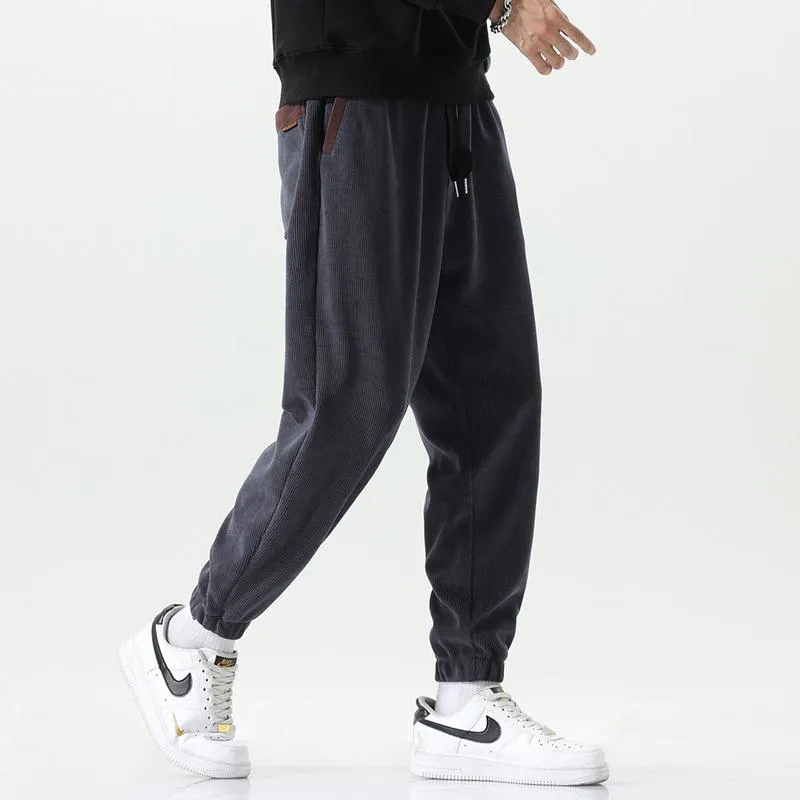 Elastic Waist Tapered Loose Fit Versatile Elasticity Sweatpant