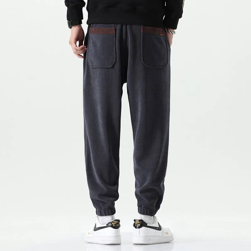 Elastic Waist Tapered Loose Fit Versatile Elasticity Sweatpant