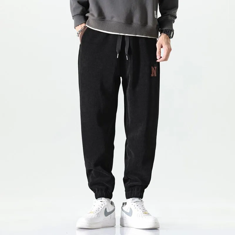 Elastic Waist Tapered Loose Fit Versatile Elasticity Sweatpant