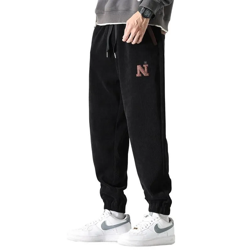 Elastic Waist Tapered Loose Fit Versatile Elasticity Sweatpant