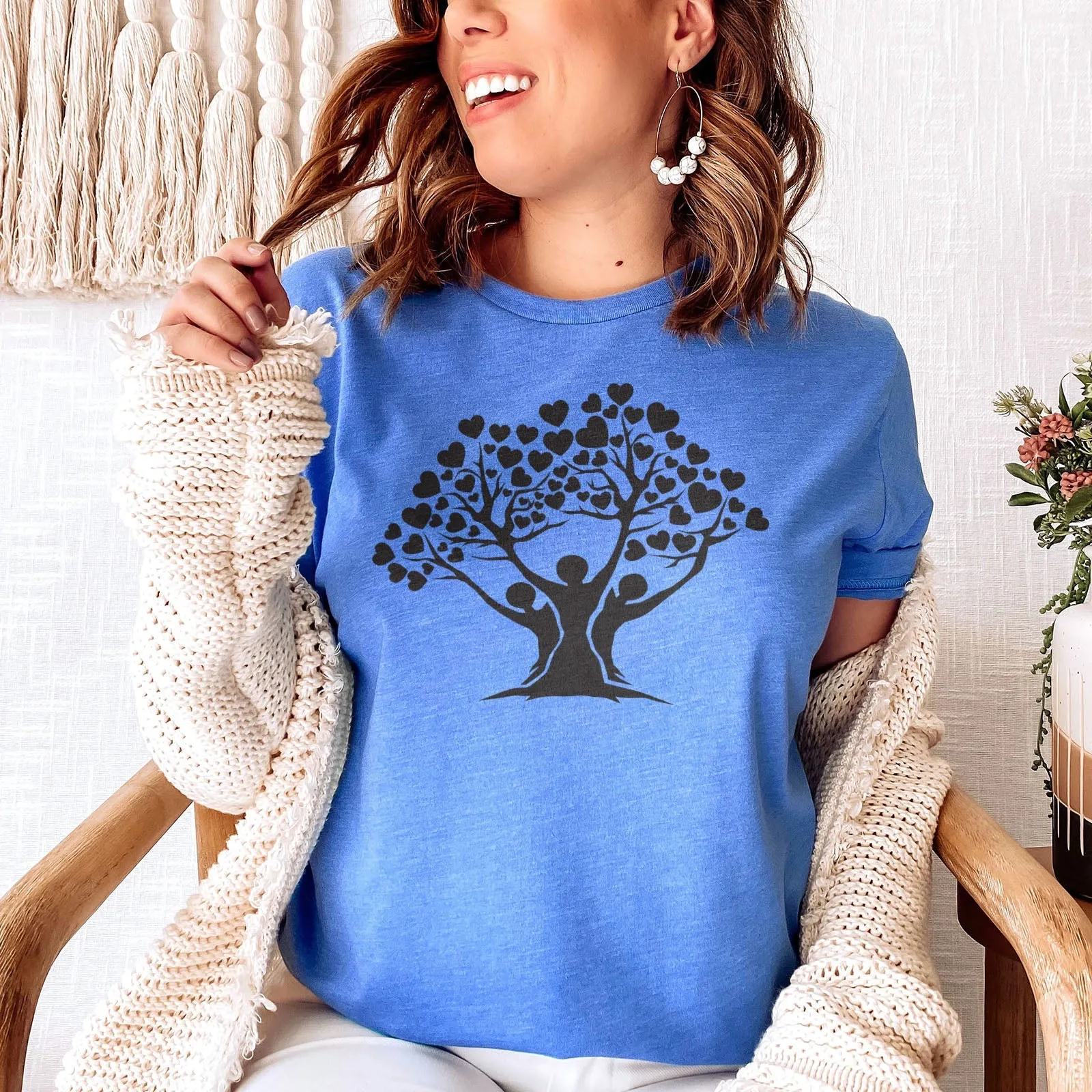 Family Tree Tee Shirts For Women - Christian Shirts for Women - Religious Tee Shirts