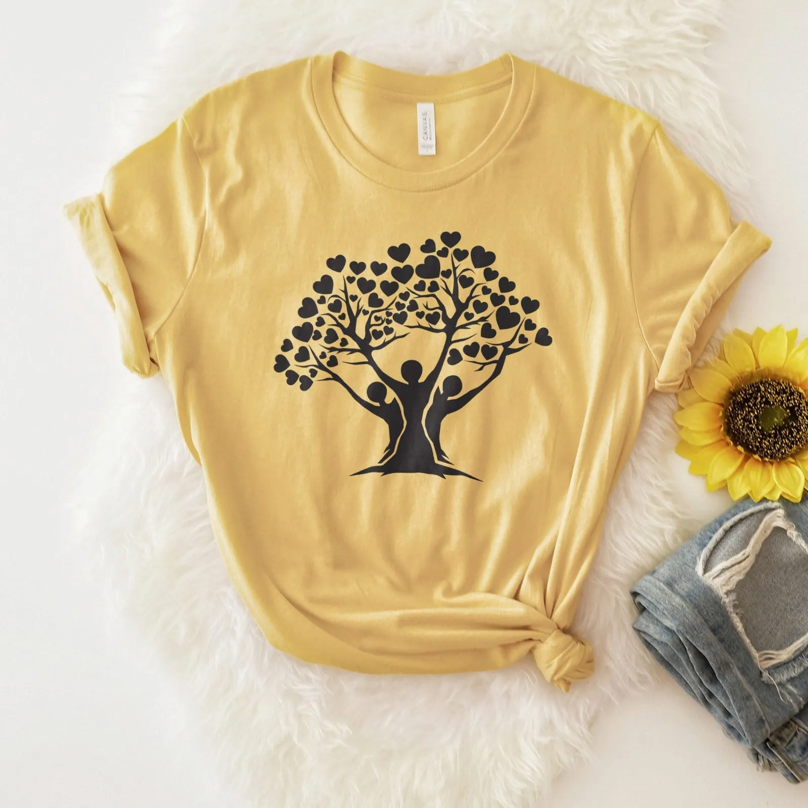 Family Tree Tee Shirts For Women - Christian Shirts for Women - Religious Tee Shirts