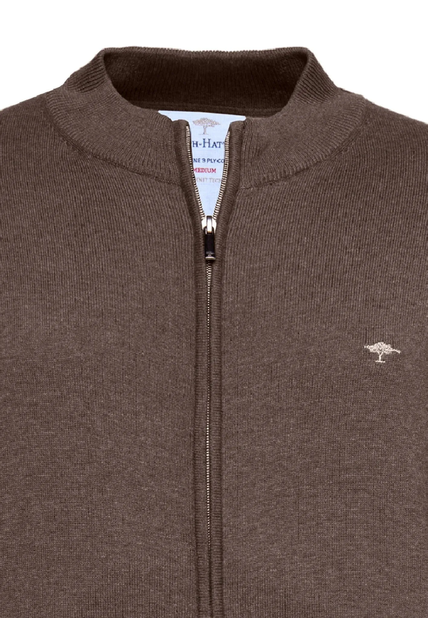 FYNCH HATTON Full Zip Cardigan - Men's Superfine Cotton – Earth