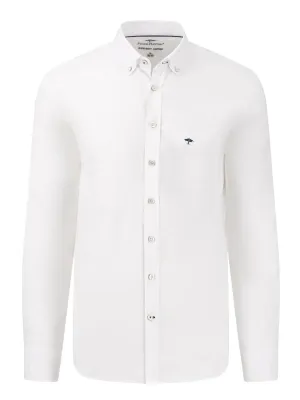 FYNCH HATTON Oxford Shirt - Men's Soft Cotton – White