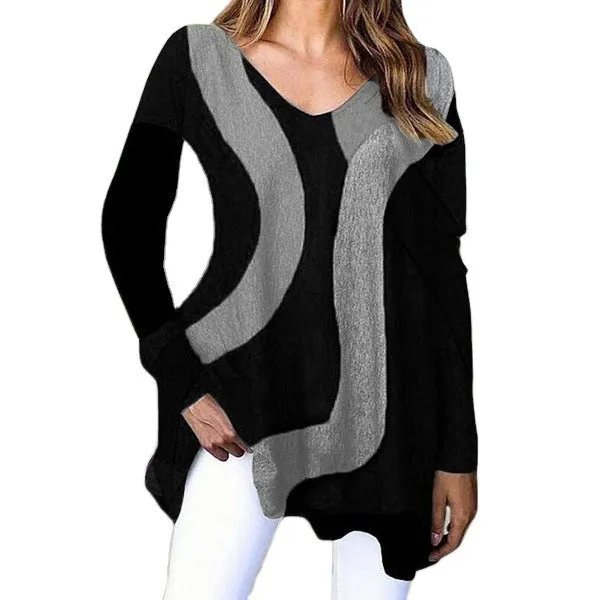 Geometric Loose Casual Women's Top