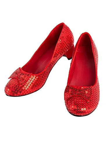 Girl's Red Sequin Pump