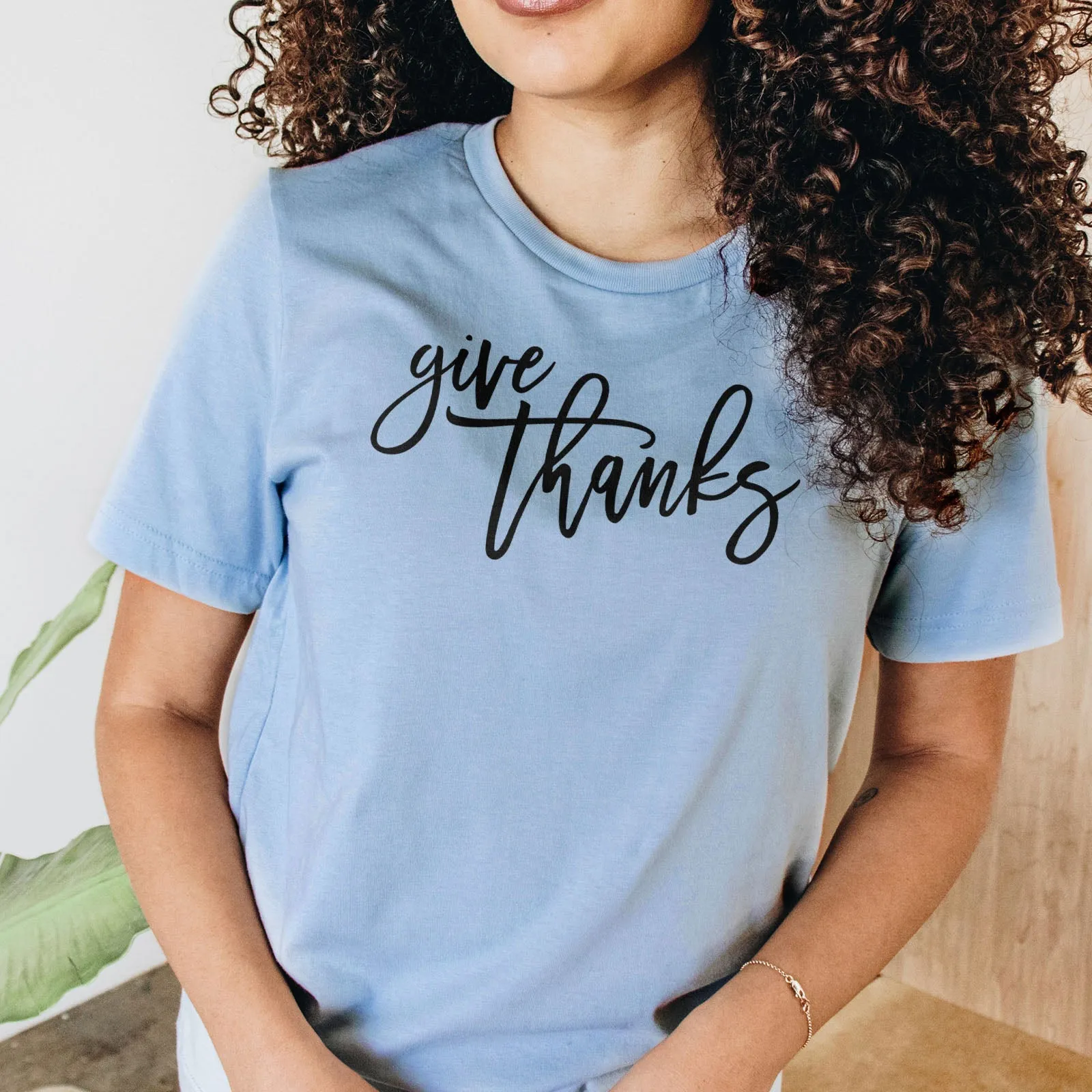 Give Thanks Tee Shirts For Women - Christian Shirts for Women - Religious Tee Shirts