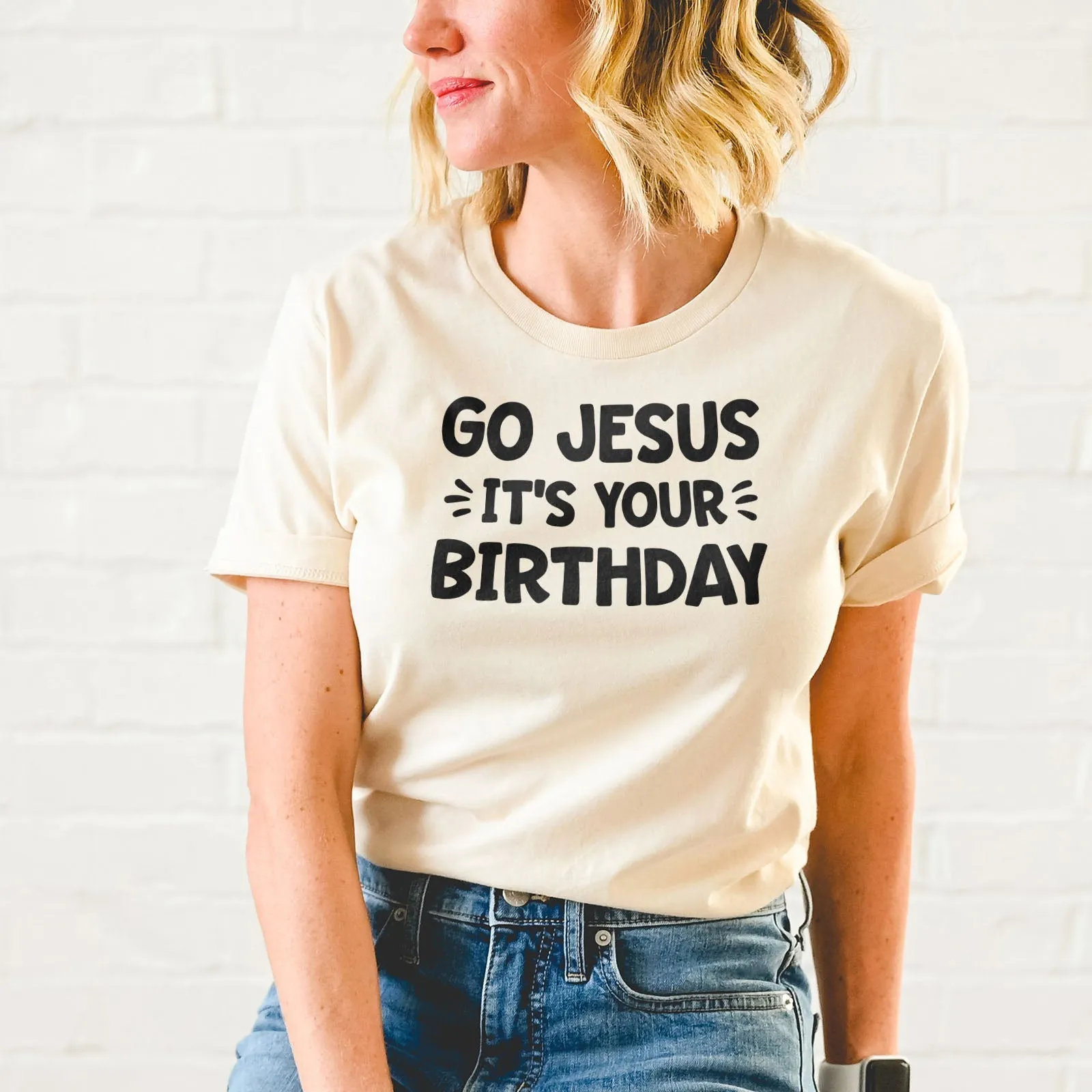 Go Jesus Tee Shirts For Women - Christian Shirts for Women - Religious Tee Shirts