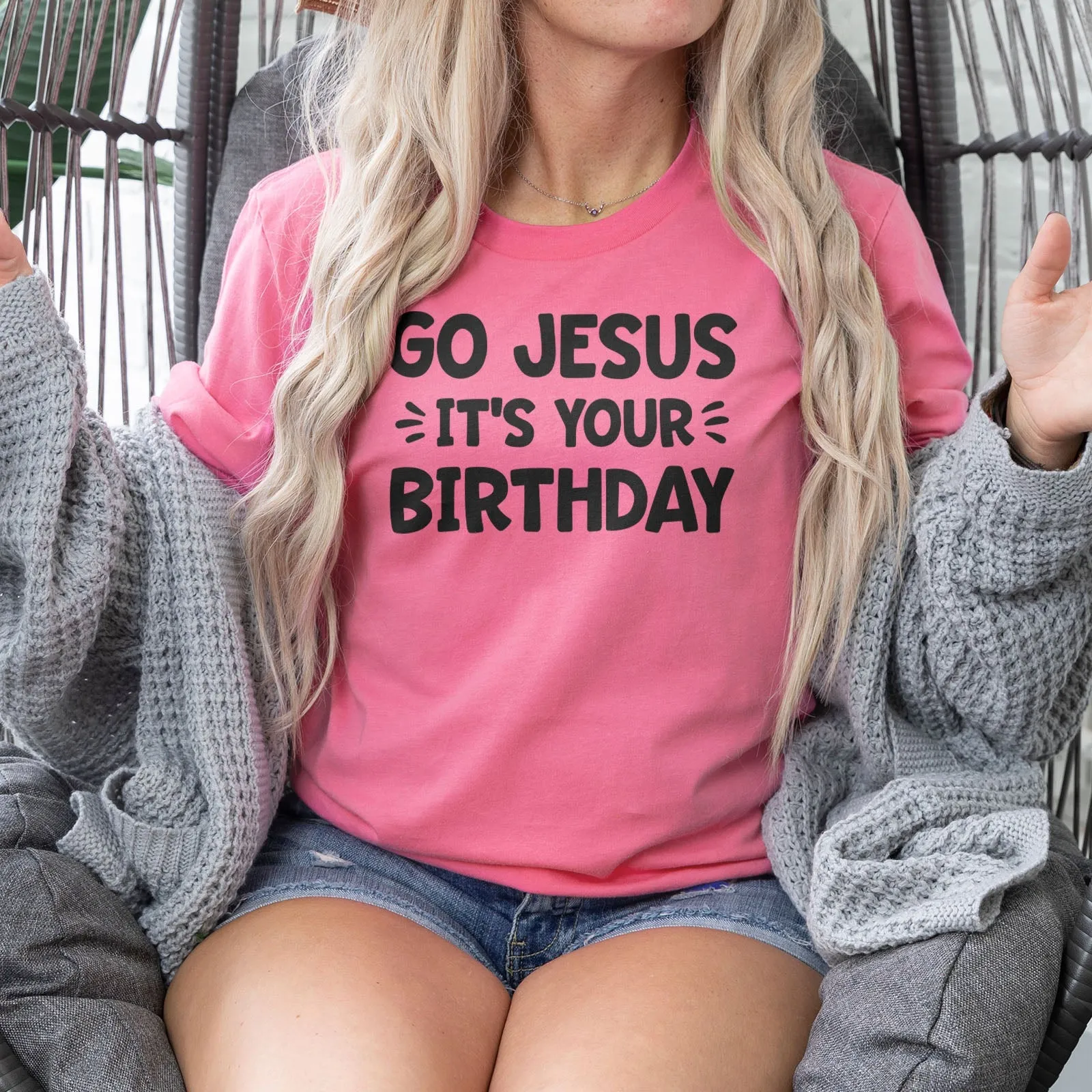 Go Jesus Tee Shirts For Women - Christian Shirts for Women - Religious Tee Shirts