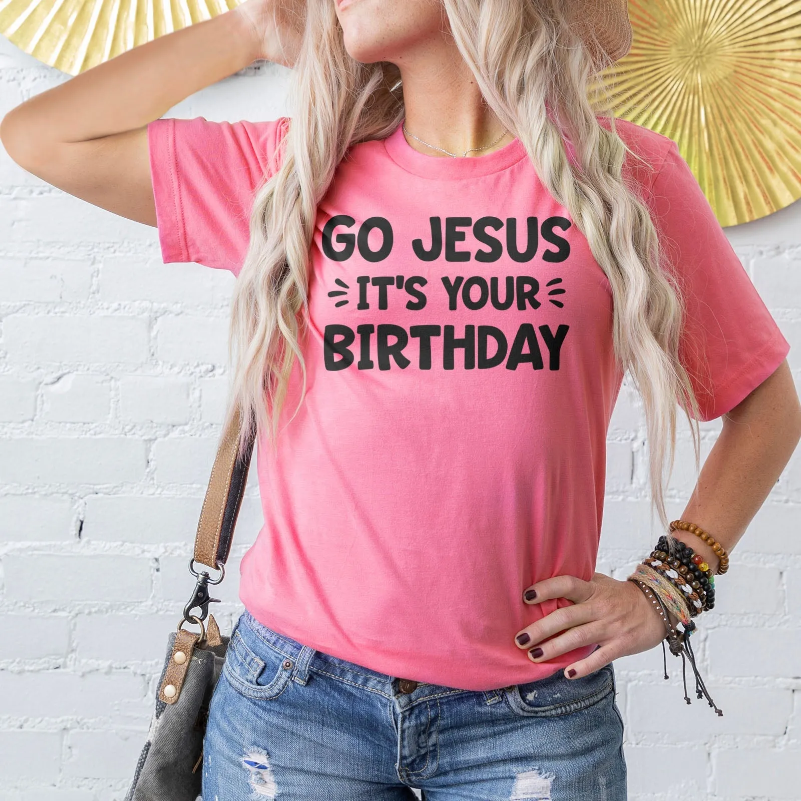 Go Jesus Tee Shirts For Women - Christian Shirts for Women - Religious Tee Shirts