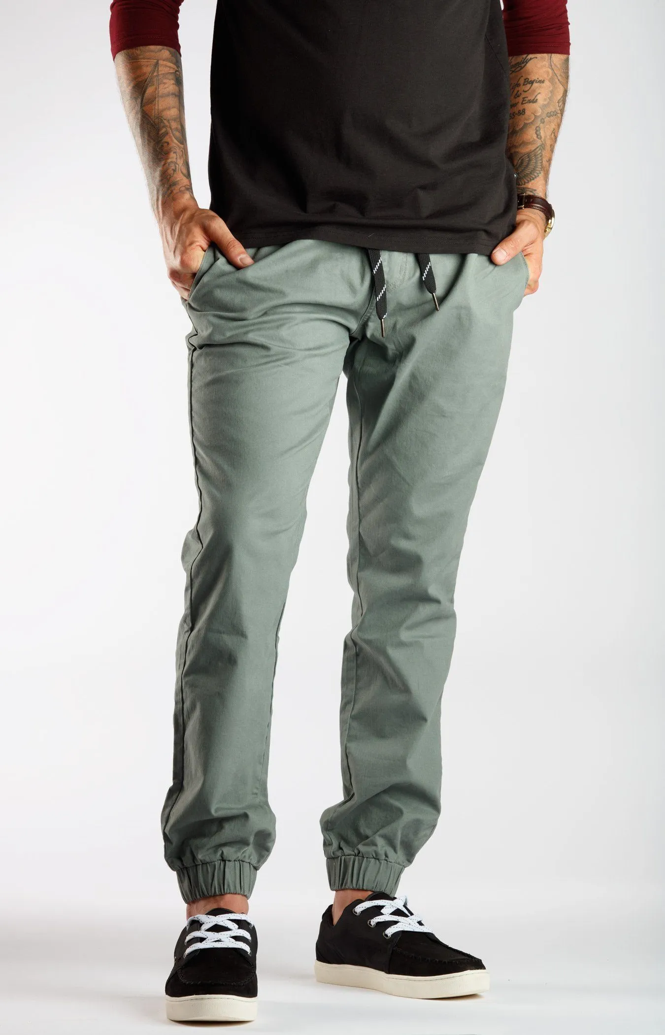 Grey Jogger Chinos