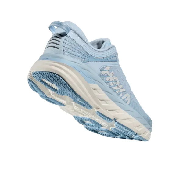 HOKA Women's Bondi 7 (Wide Width) White/Blue