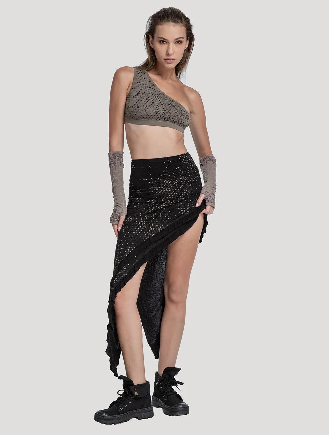 Holo Asymmetric Skirt