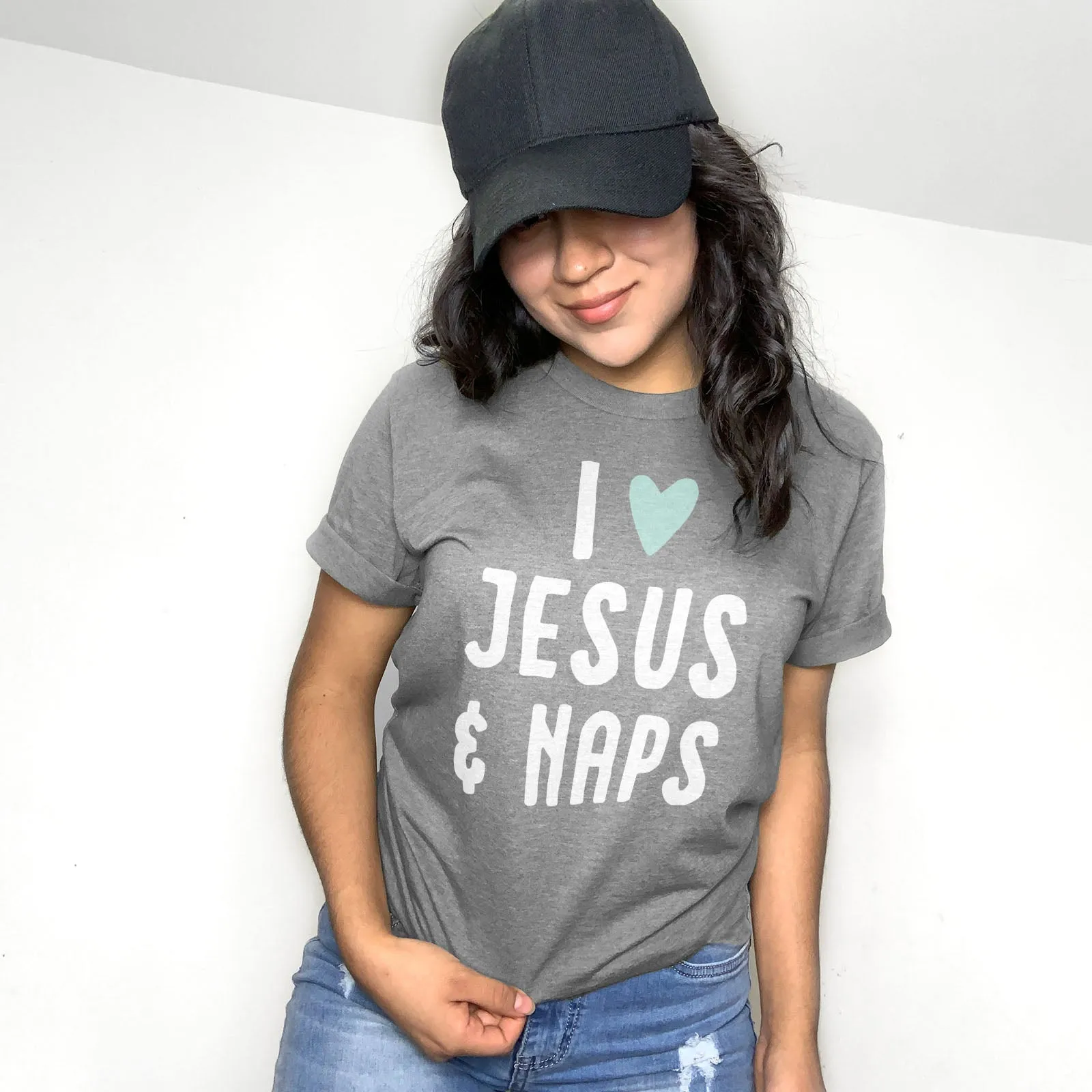 I love Jesus and Naps Tee Shirts For Women - Christian Shirts for Women - Religious Tee Shirts