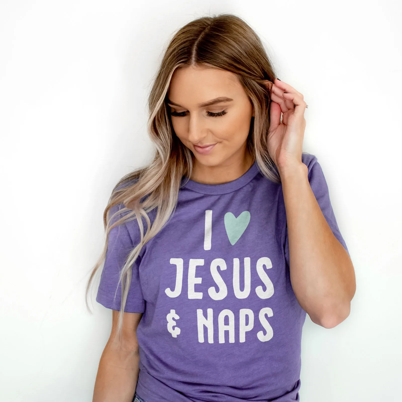 I love Jesus and Naps Tee Shirts For Women - Christian Shirts for Women - Religious Tee Shirts