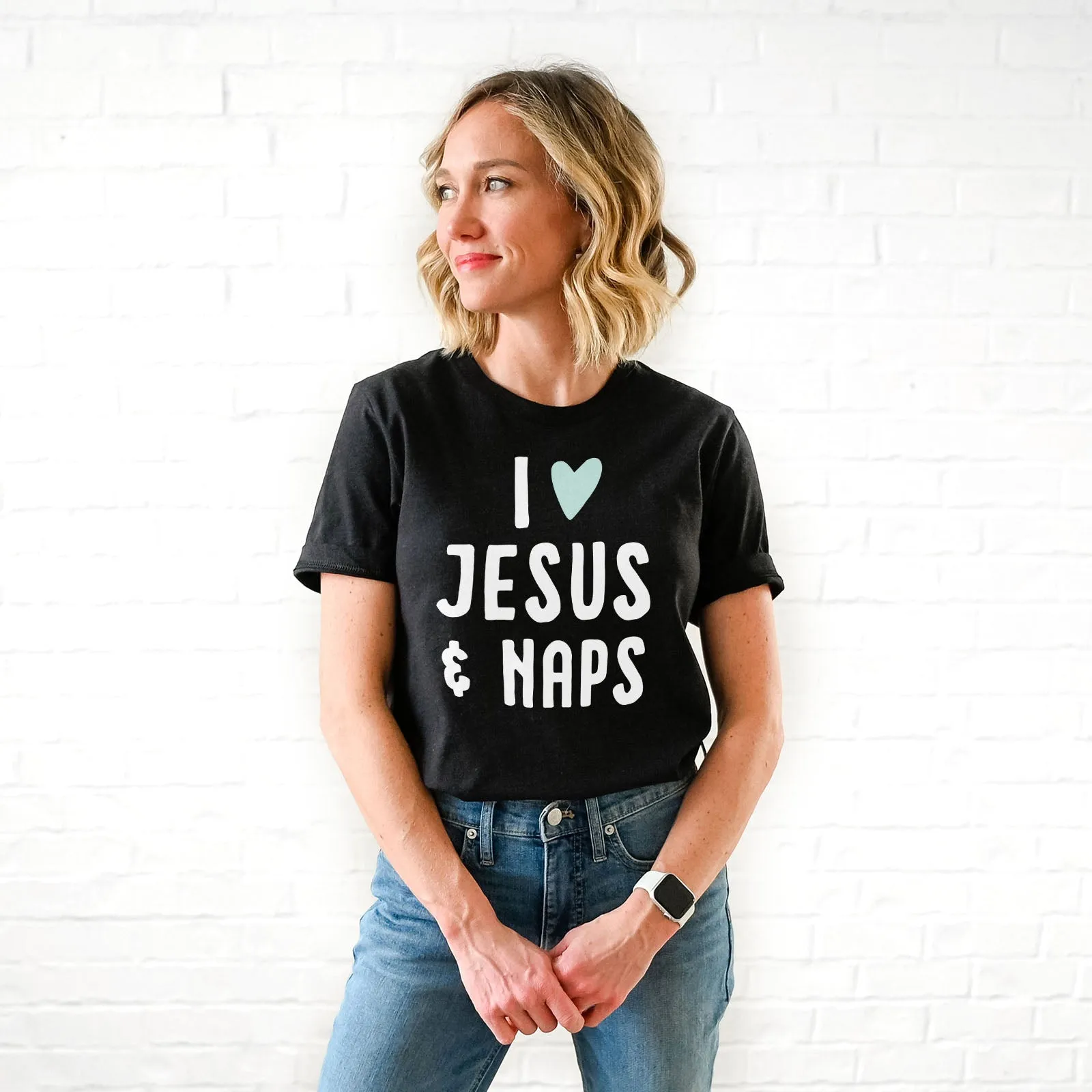 I love Jesus and Naps Tee Shirts For Women - Christian Shirts for Women - Religious Tee Shirts