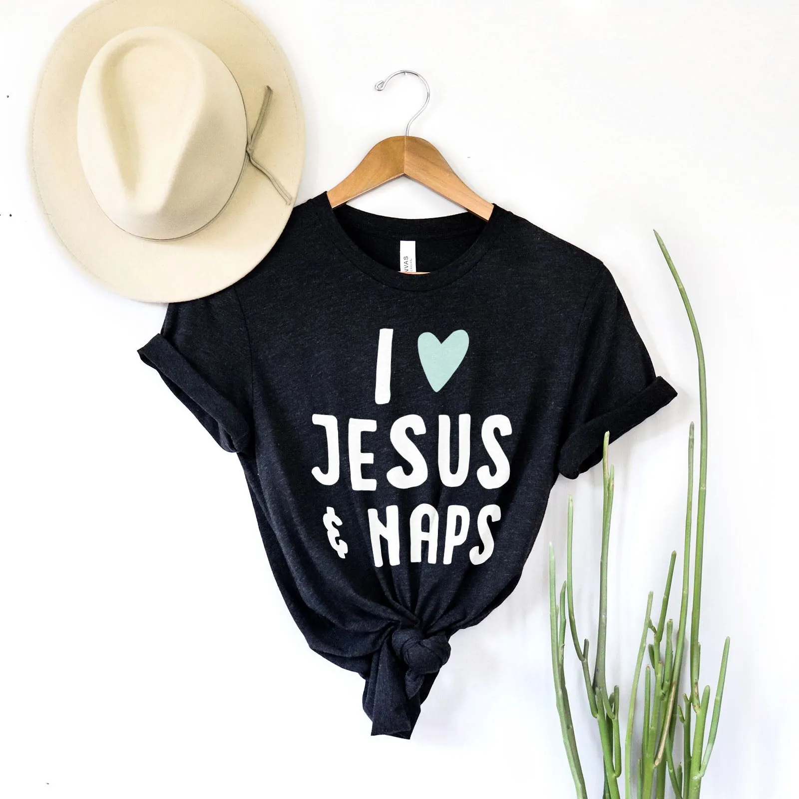 I love Jesus and Naps Tee Shirts For Women - Christian Shirts for Women - Religious Tee Shirts