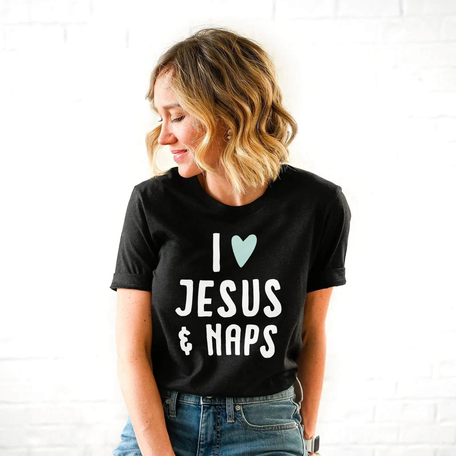 I love Jesus and Naps Tee Shirts For Women - Christian Shirts for Women - Religious Tee Shirts