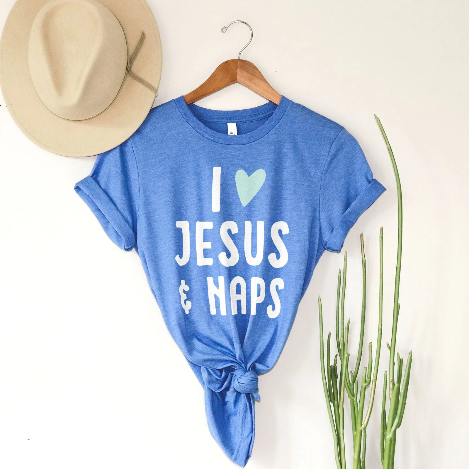 I love Jesus and Naps Tee Shirts For Women - Christian Shirts for Women - Religious Tee Shirts