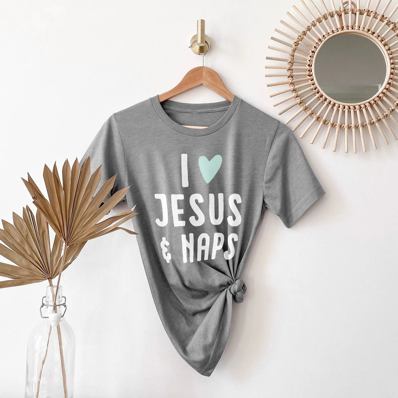 I love Jesus and Naps Tee Shirts For Women - Christian Shirts for Women - Religious Tee Shirts