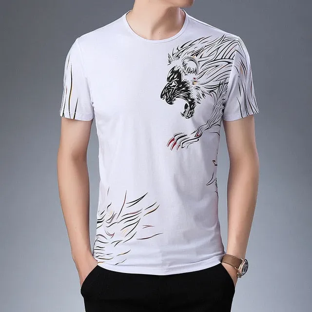 Korean Lion Art Printed Tees