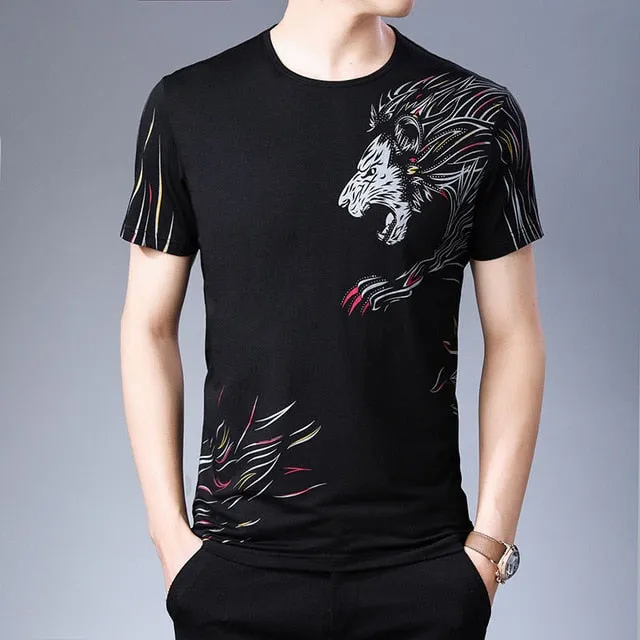 Korean Lion Art Printed Tees