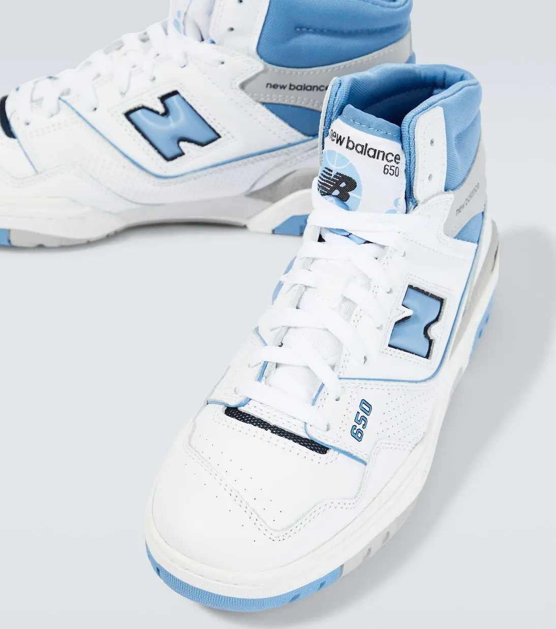 Leather high top sneakers 650 RUR New Balance, white