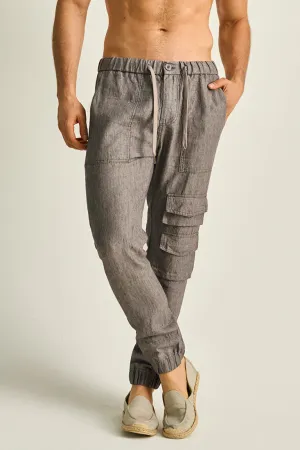 Linen cargo pants