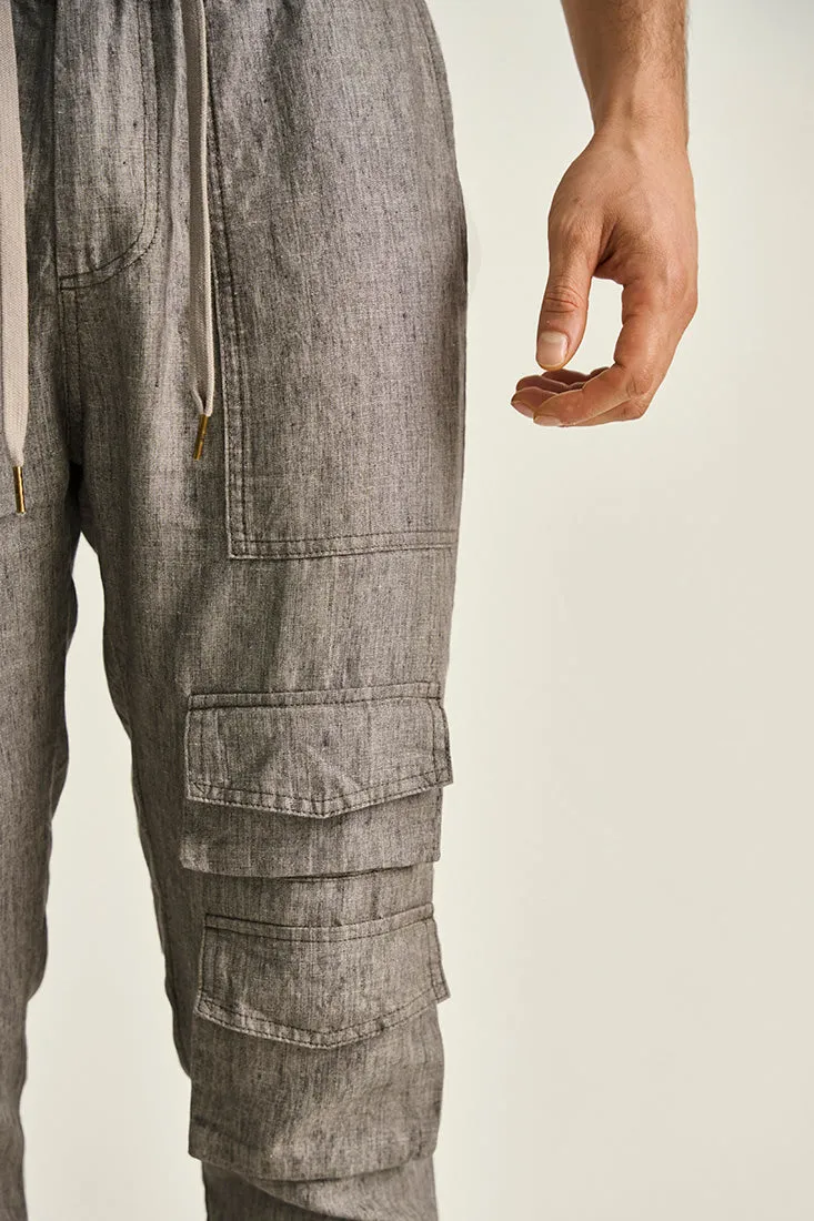 Linen cargo pants