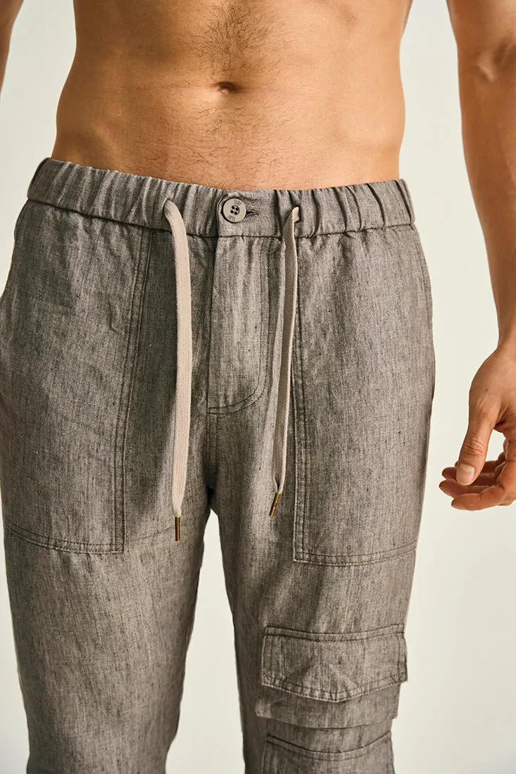 Linen cargo pants