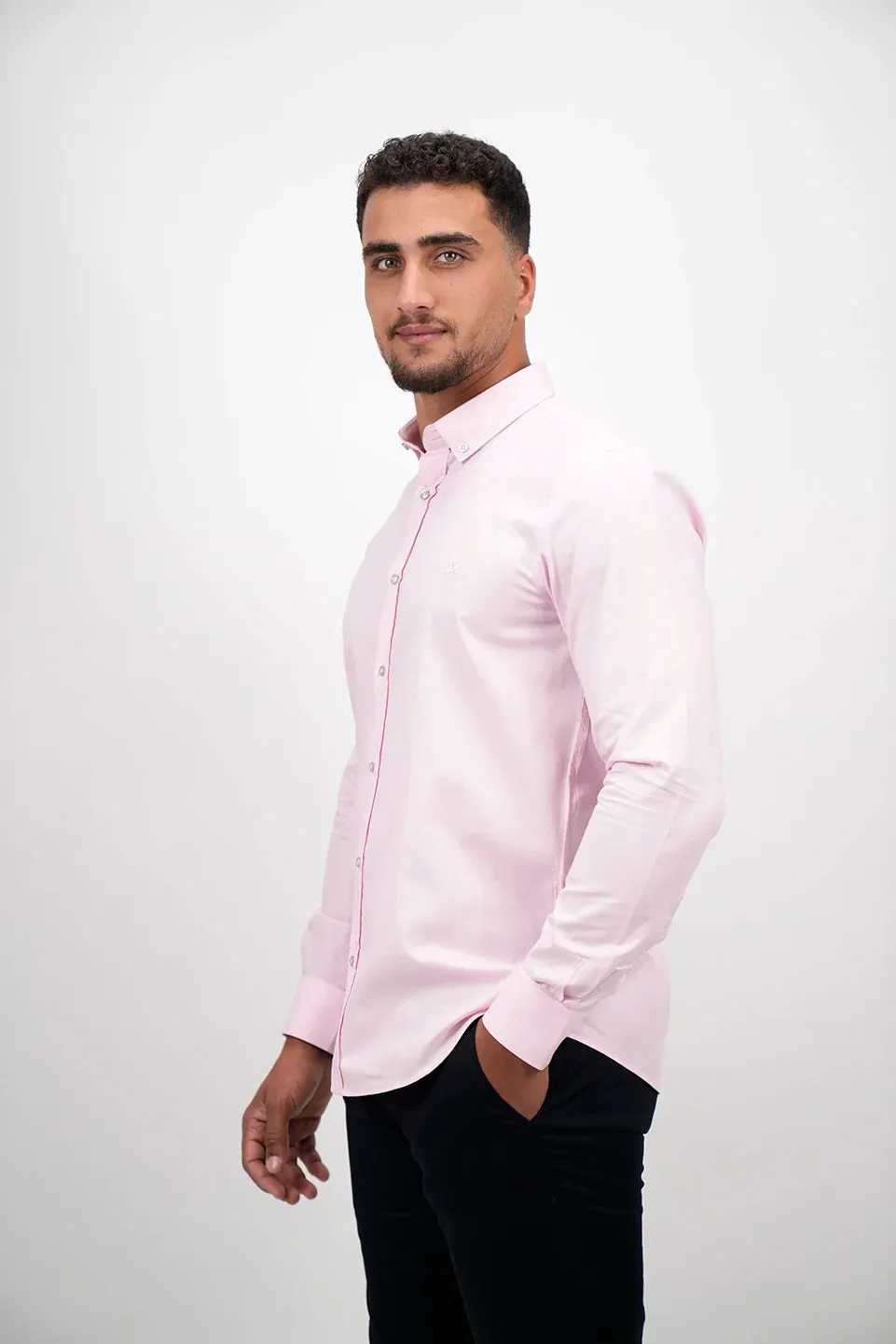 Long Sleeved Casual Pink Shirt