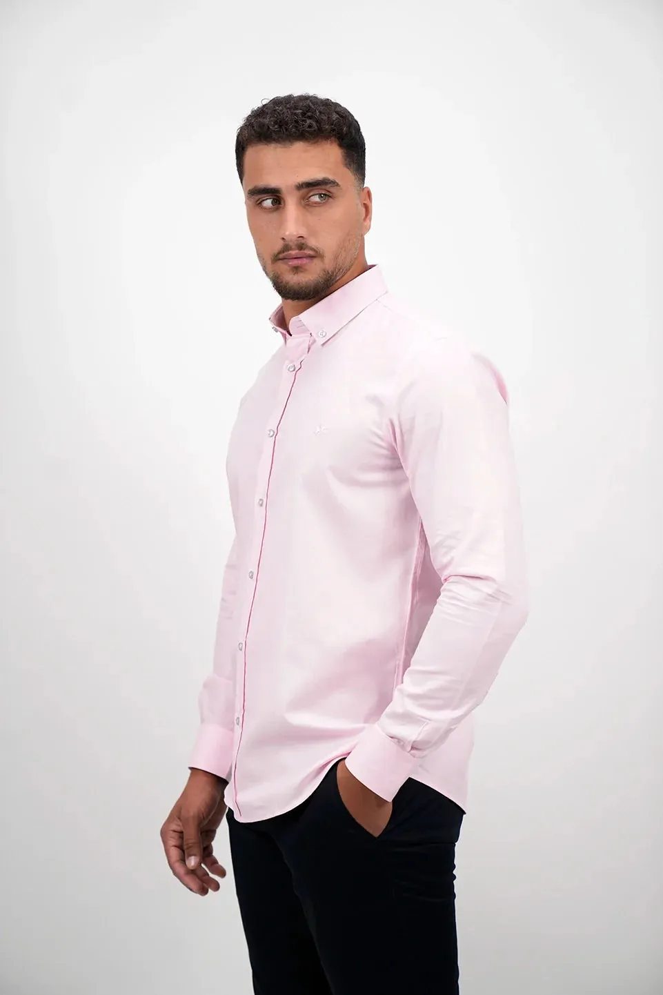 Long Sleeved Casual Pink Shirt